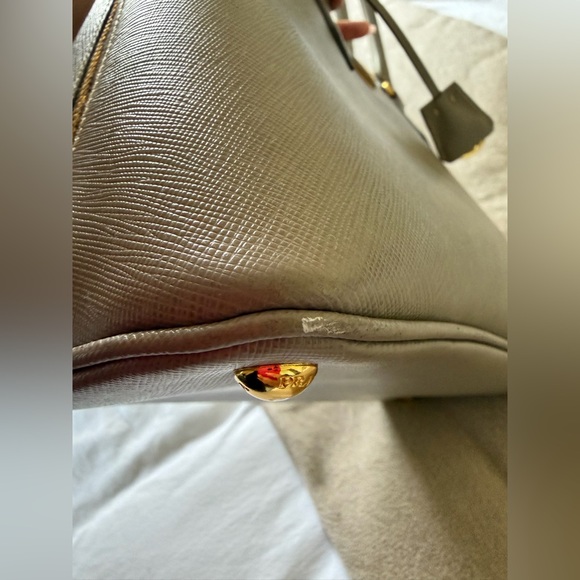 PRADA MEDIUM SAFFIANS LEATHER PRADA MATINEE BAG- Toupe color - Picture 7 of 13